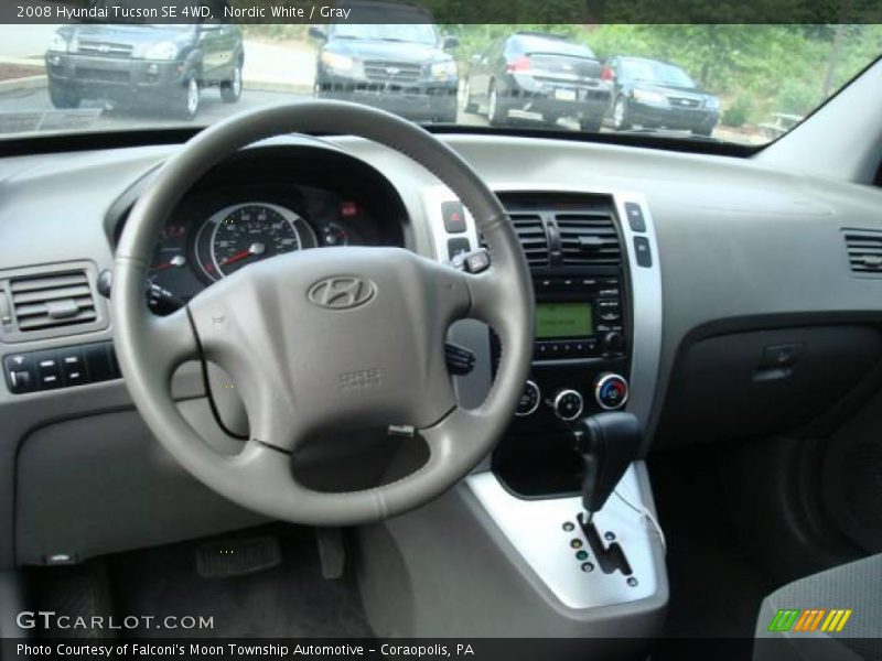 Nordic White / Gray 2008 Hyundai Tucson SE 4WD