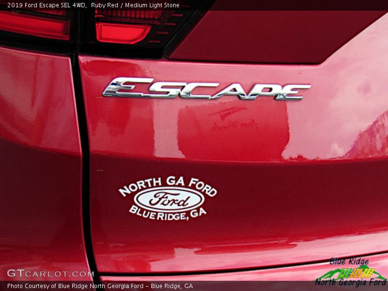 Ruby Red / Medium Light Stone 2019 Ford Escape SEL 4WD