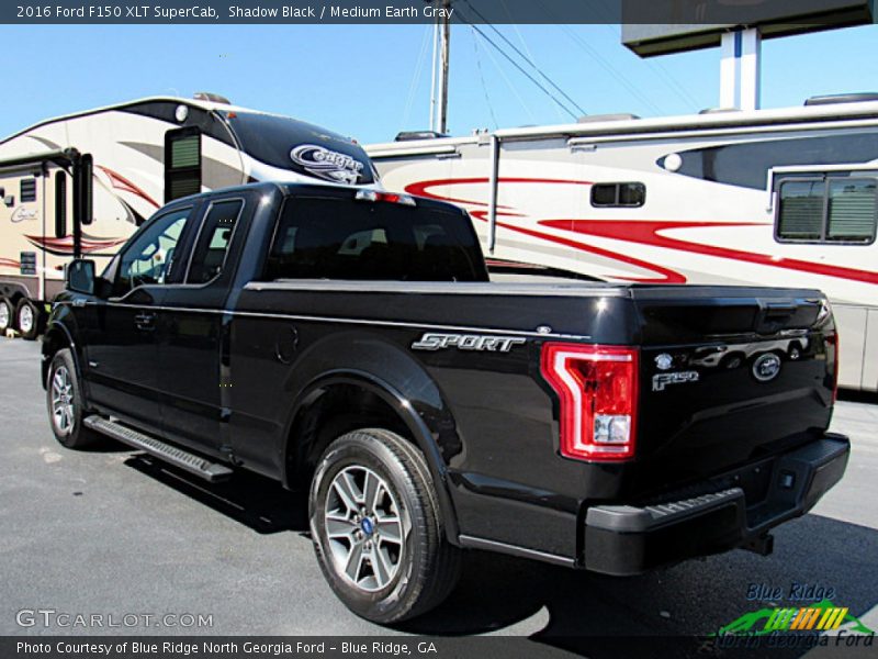 Shadow Black / Medium Earth Gray 2016 Ford F150 XLT SuperCab