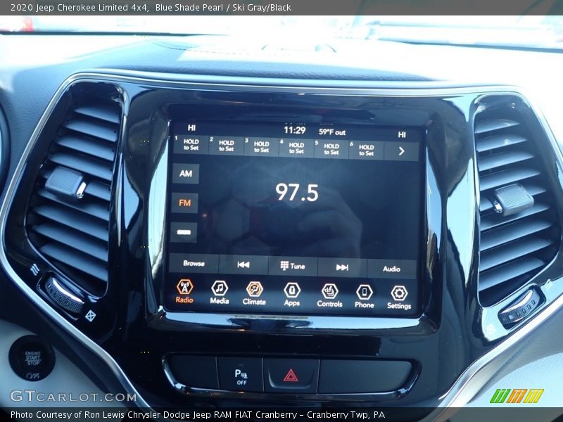 Blue Shade Pearl / Ski Gray/Black 2020 Jeep Cherokee Limited 4x4