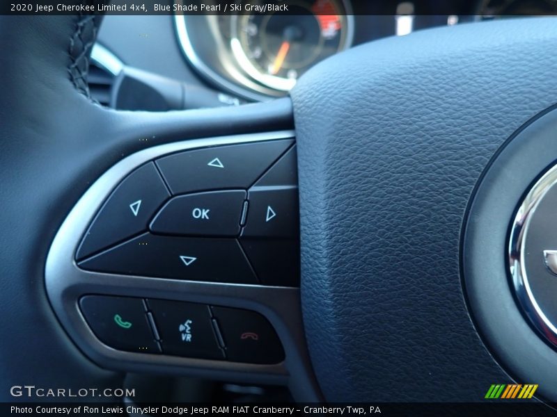 Blue Shade Pearl / Ski Gray/Black 2020 Jeep Cherokee Limited 4x4