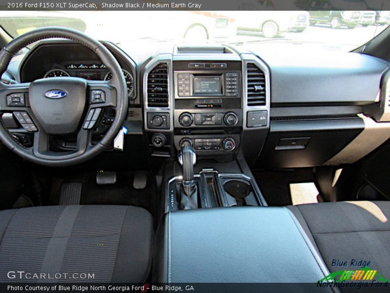 Shadow Black / Medium Earth Gray 2016 Ford F150 XLT SuperCab