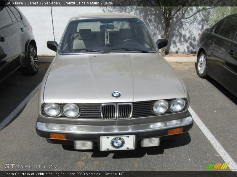 Bronzit Beige Metallic / Beige 1986 BMW 3 Series 325e Sedan