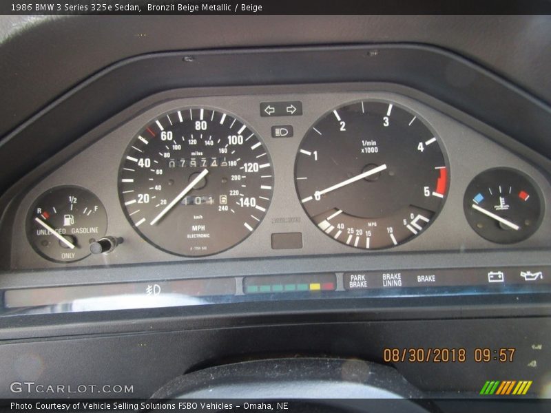  1986 3 Series 325e Sedan 325e Sedan Gauges