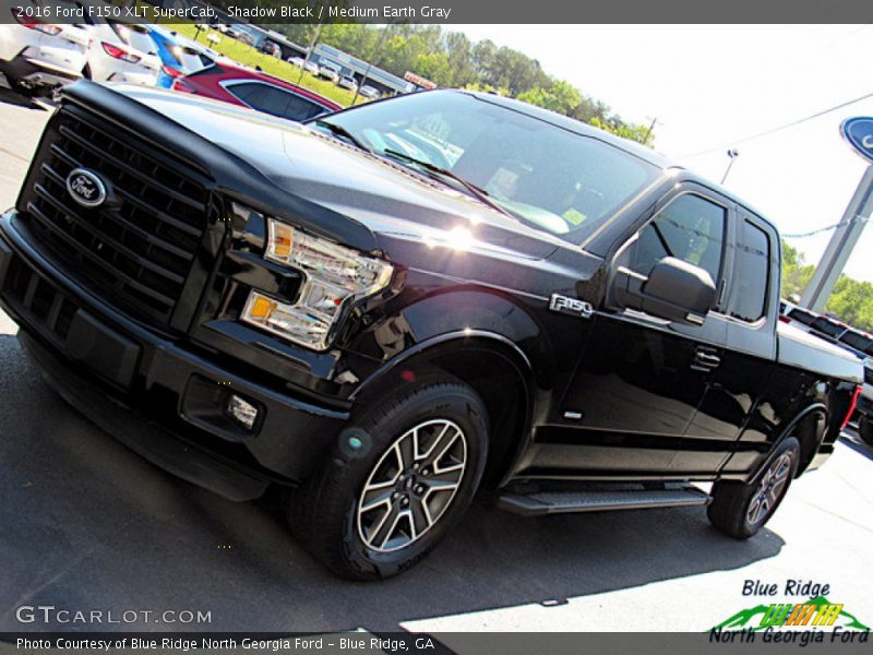 Shadow Black / Medium Earth Gray 2016 Ford F150 XLT SuperCab