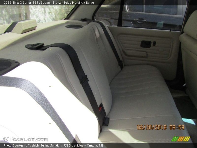 Rear Seat of 1986 3 Series 325e Sedan