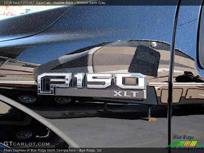 Shadow Black / Medium Earth Gray 2016 Ford F150 XLT SuperCab