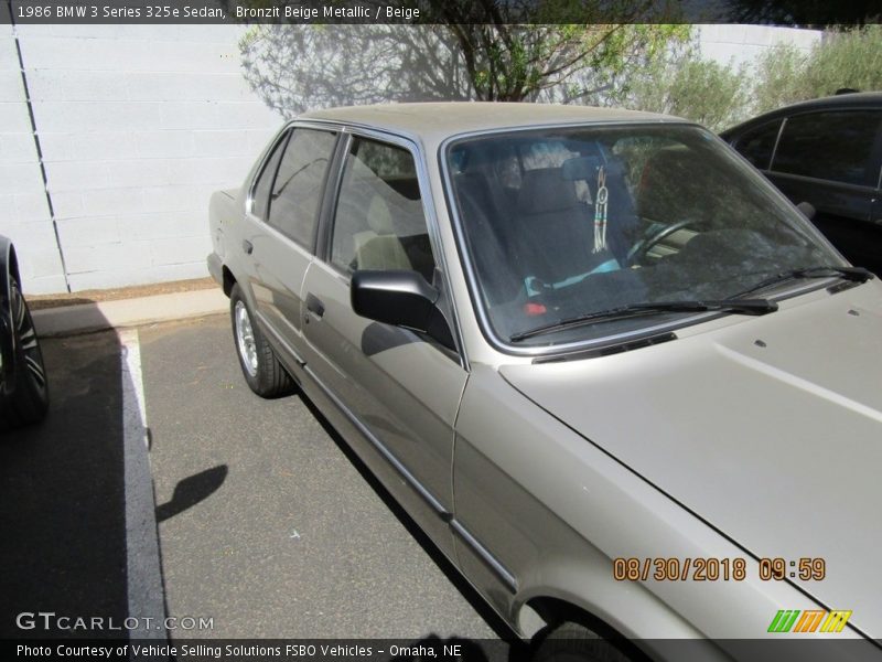 Bronzit Beige Metallic / Beige 1986 BMW 3 Series 325e Sedan