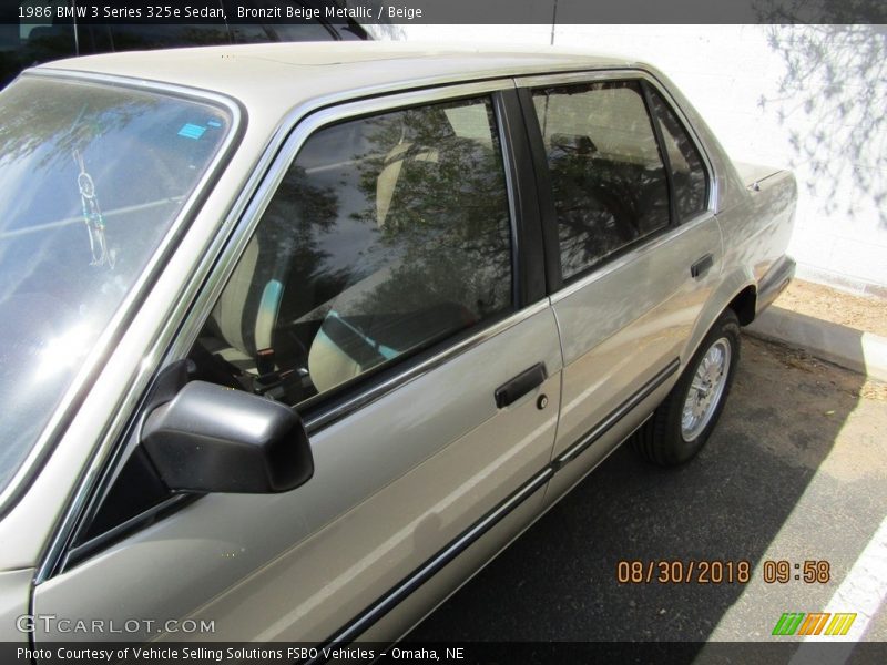 Bronzit Beige Metallic / Beige 1986 BMW 3 Series 325e Sedan