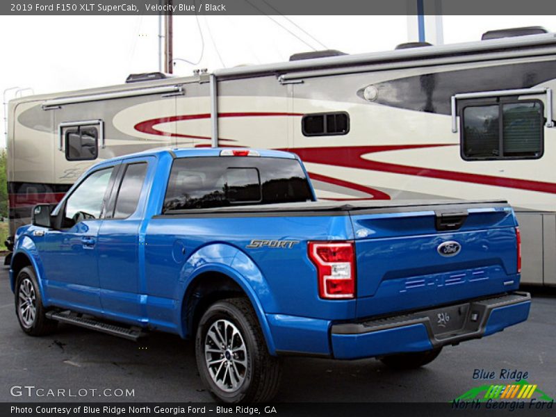 Velocity Blue / Black 2019 Ford F150 XLT SuperCab