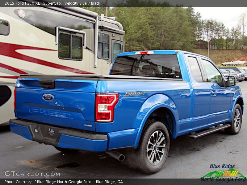 Velocity Blue / Black 2019 Ford F150 XLT SuperCab