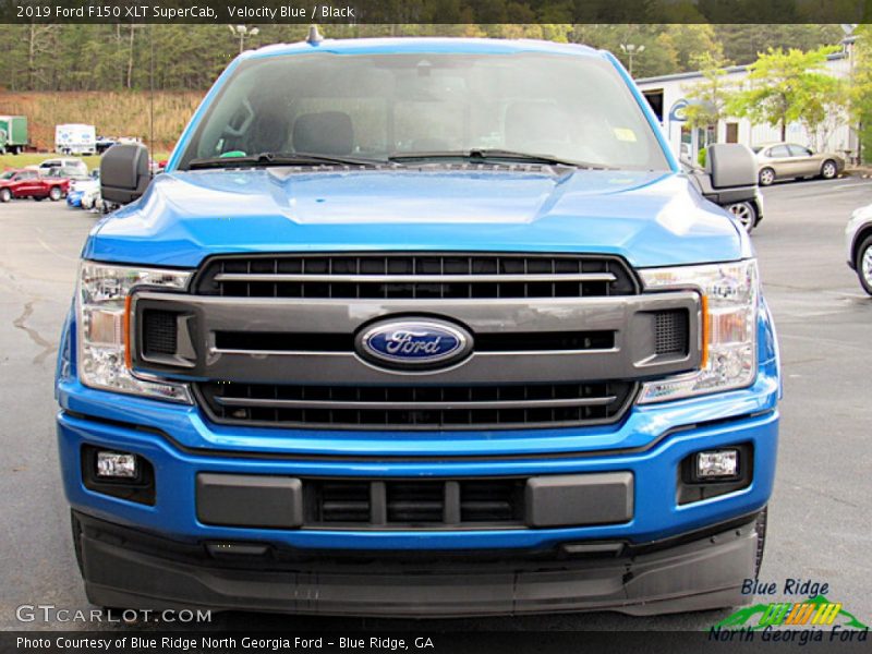 Velocity Blue / Black 2019 Ford F150 XLT SuperCab
