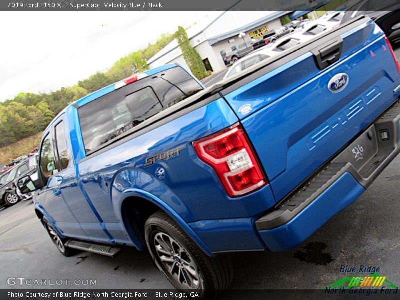 Velocity Blue / Black 2019 Ford F150 XLT SuperCab