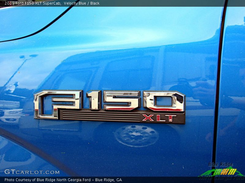 Velocity Blue / Black 2019 Ford F150 XLT SuperCab
