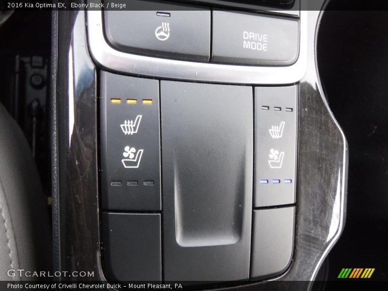 Controls of 2016 Optima EX