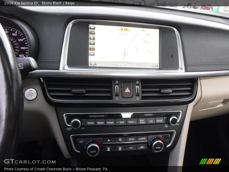 Ebony Black / Beige 2016 Kia Optima EX