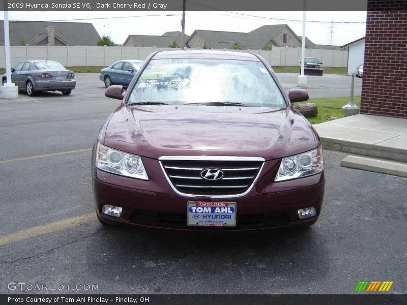 Dark Cherry Red / Gray 2009 Hyundai Sonata SE V6