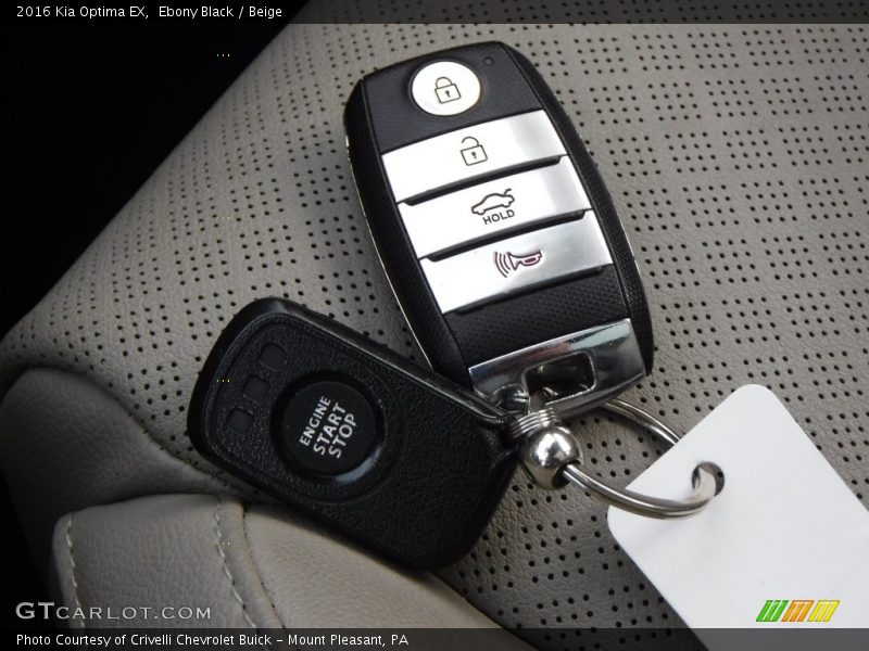 Keys of 2016 Optima EX