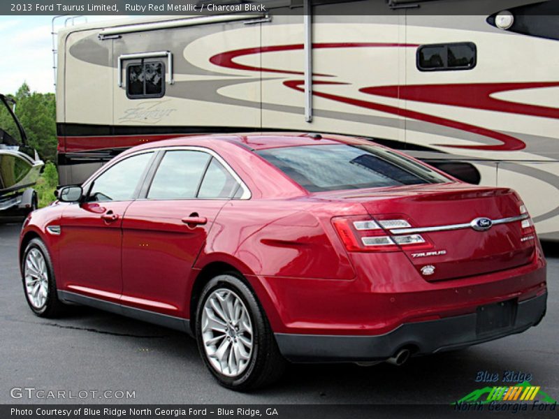 Ruby Red Metallic / Charcoal Black 2013 Ford Taurus Limited