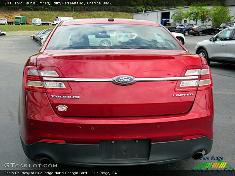 Ruby Red Metallic / Charcoal Black 2013 Ford Taurus Limited