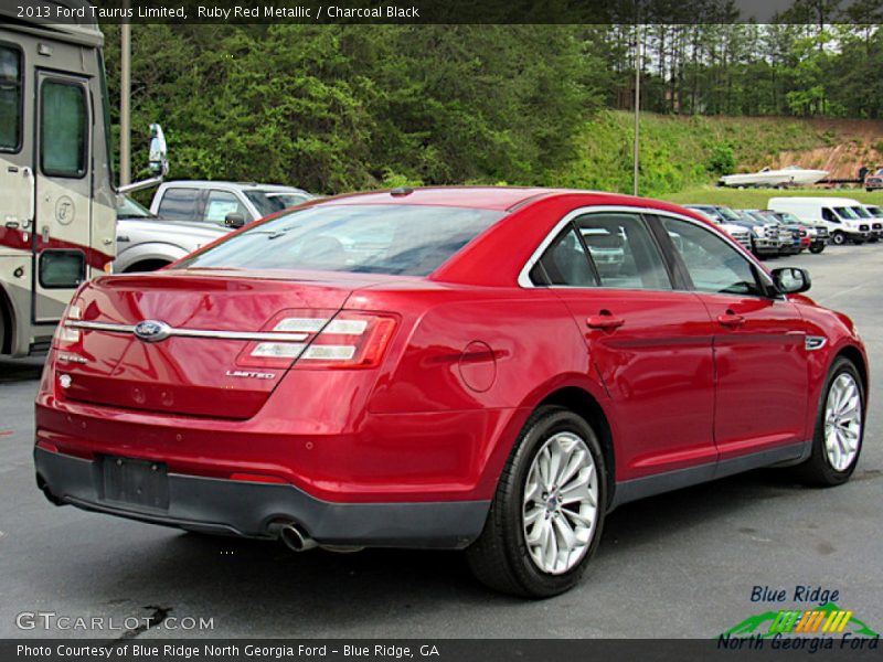Ruby Red Metallic / Charcoal Black 2013 Ford Taurus Limited