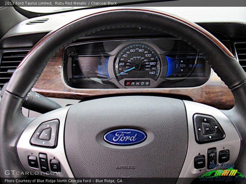 Ruby Red Metallic / Charcoal Black 2013 Ford Taurus Limited