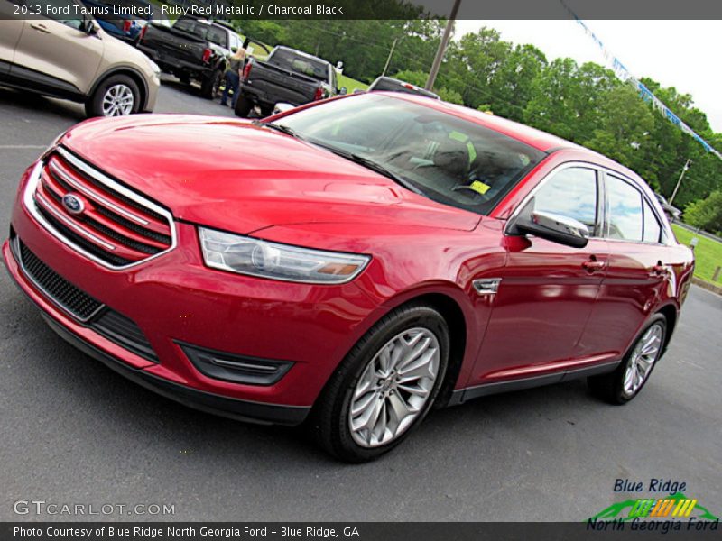 Ruby Red Metallic / Charcoal Black 2013 Ford Taurus Limited