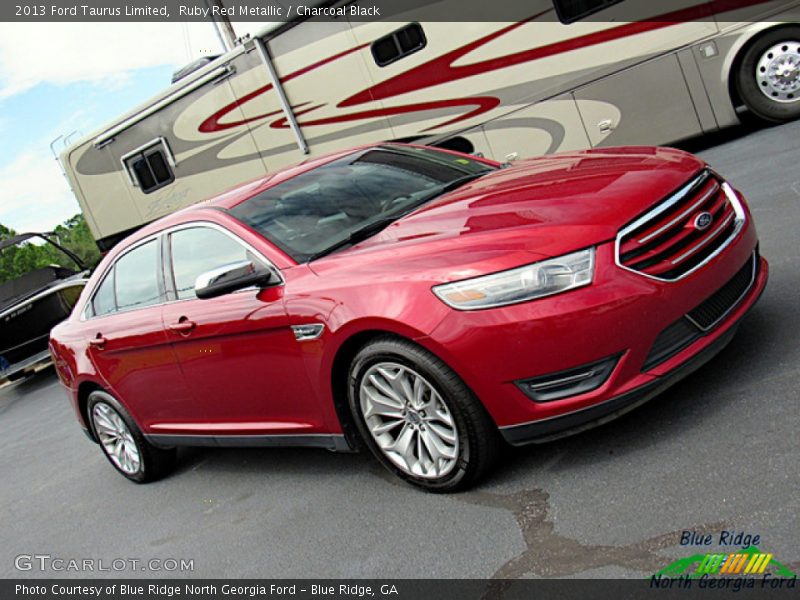 Ruby Red Metallic / Charcoal Black 2013 Ford Taurus Limited