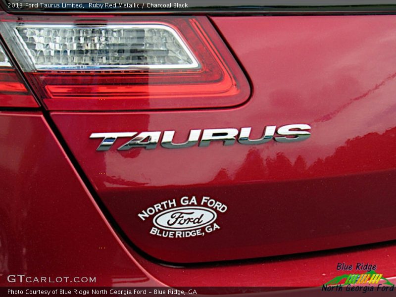 Ruby Red Metallic / Charcoal Black 2013 Ford Taurus Limited