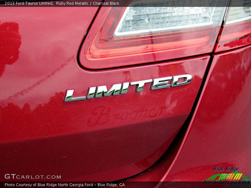 Ruby Red Metallic / Charcoal Black 2013 Ford Taurus Limited