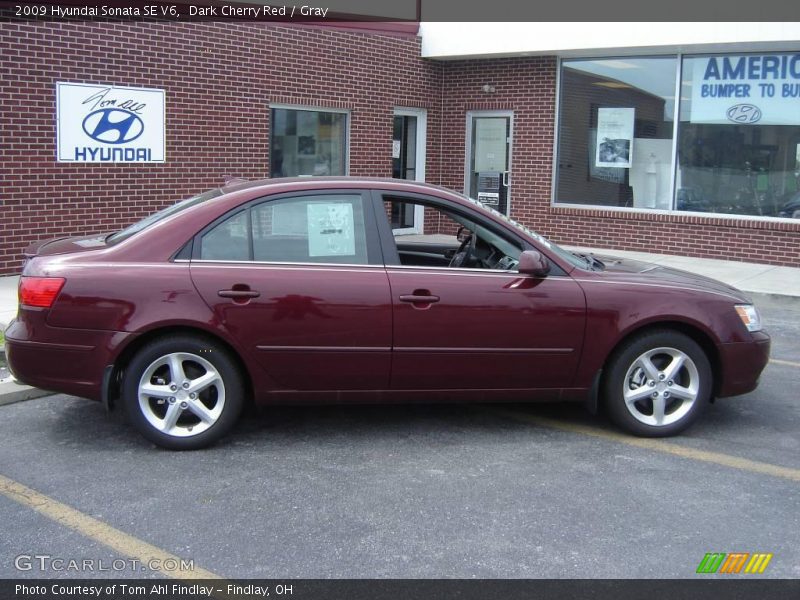 Dark Cherry Red / Gray 2009 Hyundai Sonata SE V6