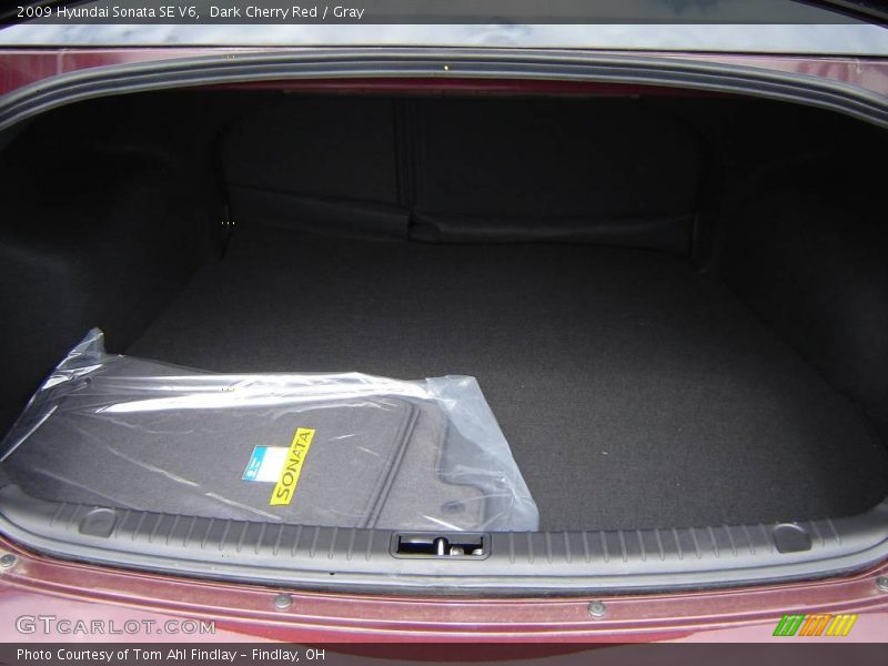Dark Cherry Red / Gray 2009 Hyundai Sonata SE V6