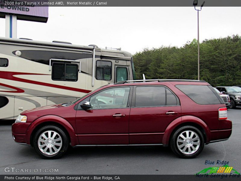 Merlot Metallic / Camel 2008 Ford Taurus X Limited AWD