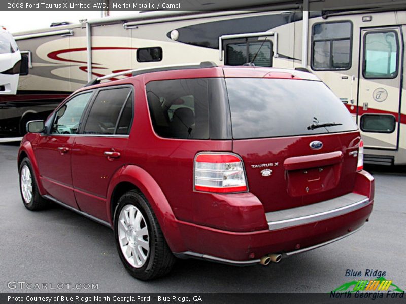 Merlot Metallic / Camel 2008 Ford Taurus X Limited AWD