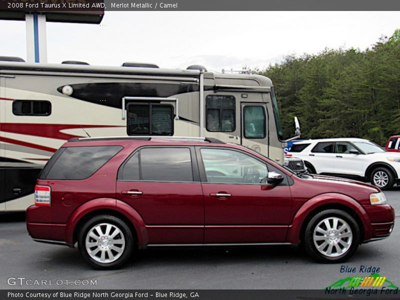 Merlot Metallic / Camel 2008 Ford Taurus X Limited AWD