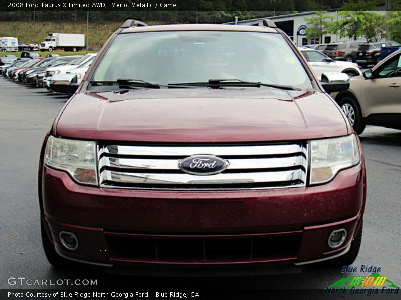 Merlot Metallic / Camel 2008 Ford Taurus X Limited AWD