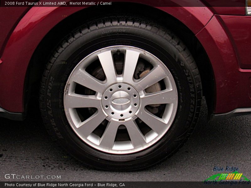 Merlot Metallic / Camel 2008 Ford Taurus X Limited AWD