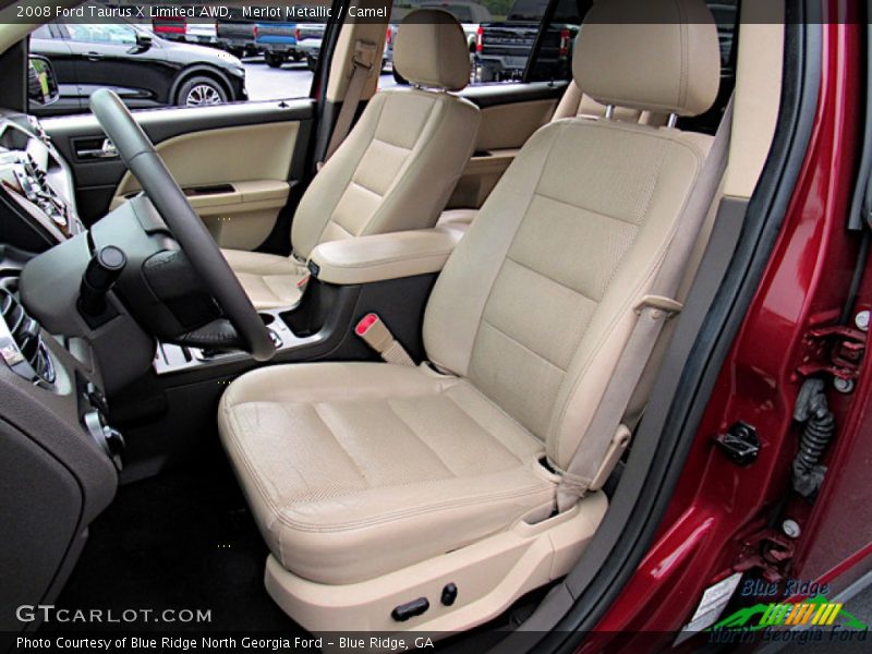 Merlot Metallic / Camel 2008 Ford Taurus X Limited AWD