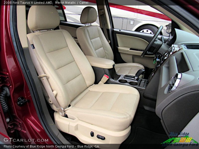 Merlot Metallic / Camel 2008 Ford Taurus X Limited AWD