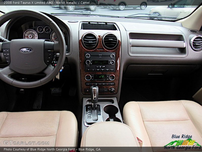Merlot Metallic / Camel 2008 Ford Taurus X Limited AWD