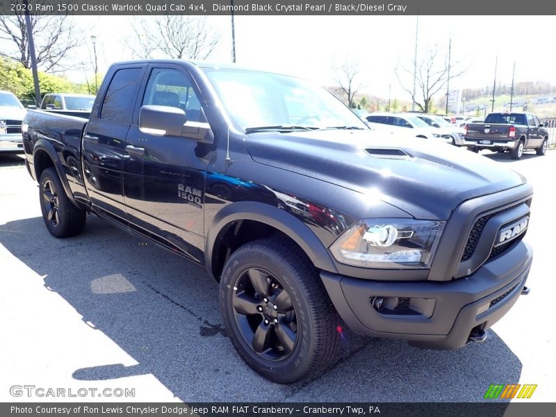 Diamond Black Crystal Pearl / Black/Diesel Gray 2020 Ram 1500 Classic Warlock Quad Cab 4x4