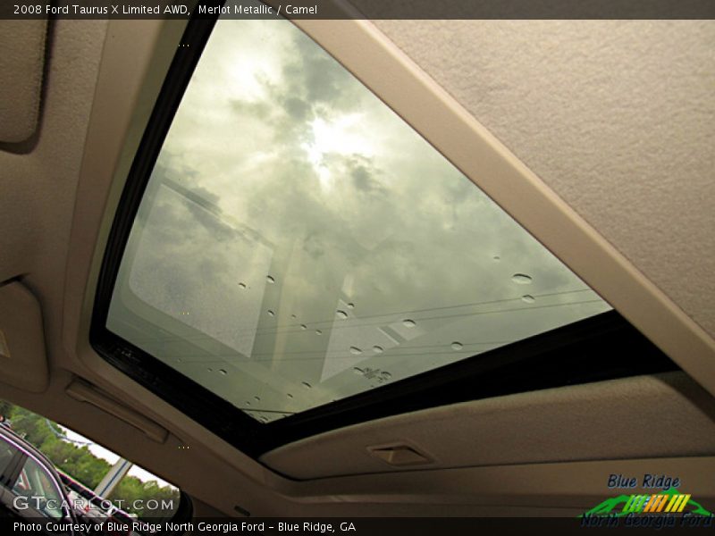 Merlot Metallic / Camel 2008 Ford Taurus X Limited AWD