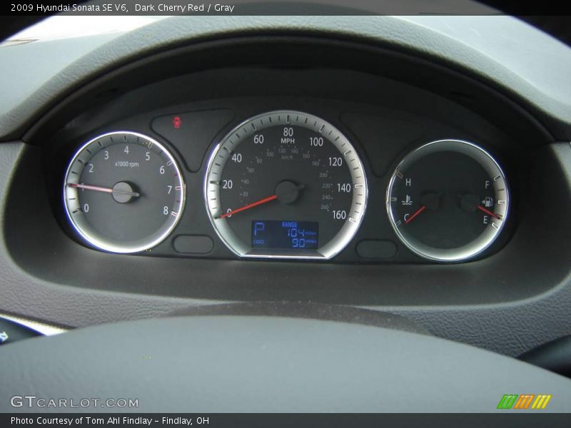 Dark Cherry Red / Gray 2009 Hyundai Sonata SE V6
