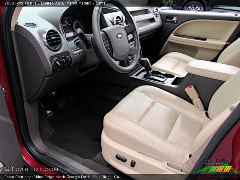 Merlot Metallic / Camel 2008 Ford Taurus X Limited AWD