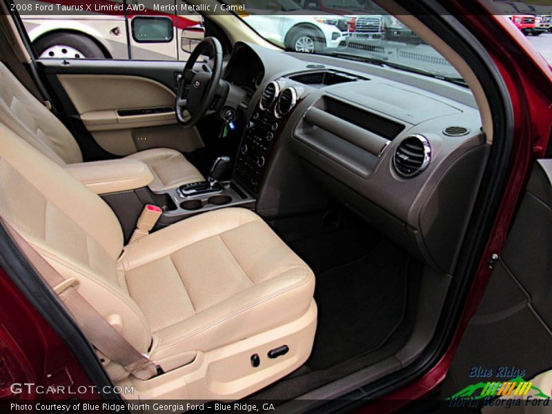 Merlot Metallic / Camel 2008 Ford Taurus X Limited AWD
