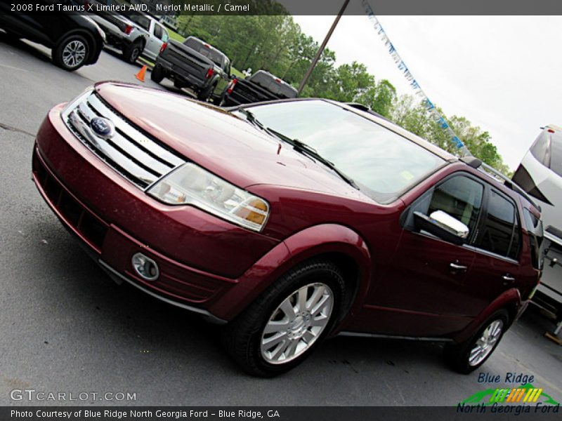Merlot Metallic / Camel 2008 Ford Taurus X Limited AWD