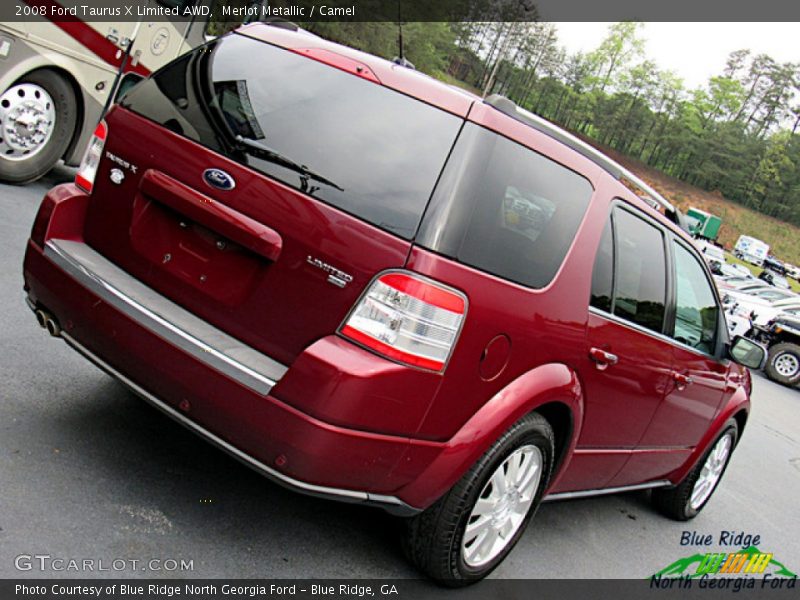 Merlot Metallic / Camel 2008 Ford Taurus X Limited AWD