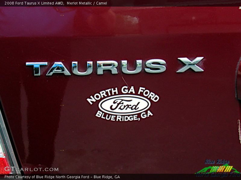 Merlot Metallic / Camel 2008 Ford Taurus X Limited AWD