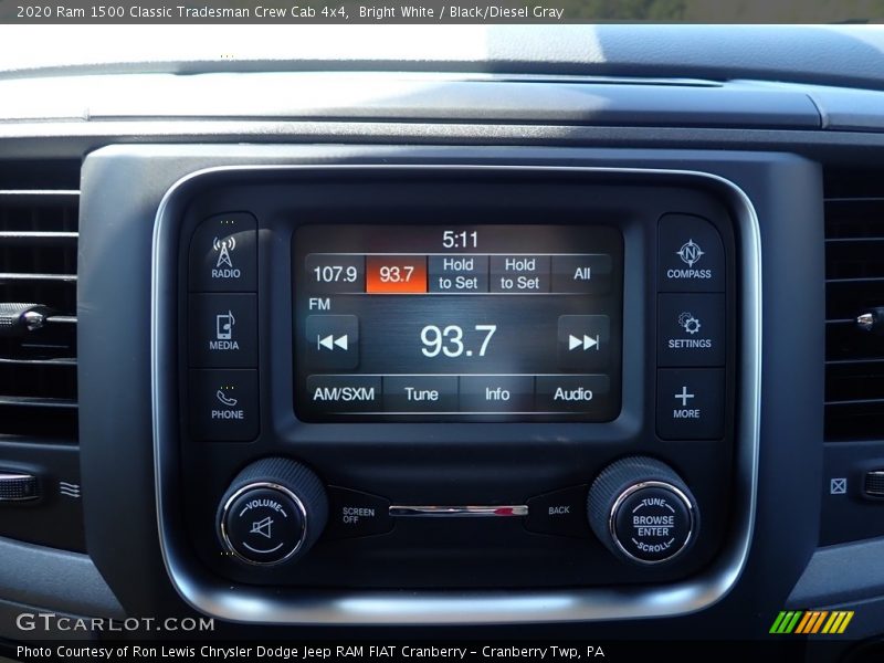 Bright White / Black/Diesel Gray 2020 Ram 1500 Classic Tradesman Crew Cab 4x4