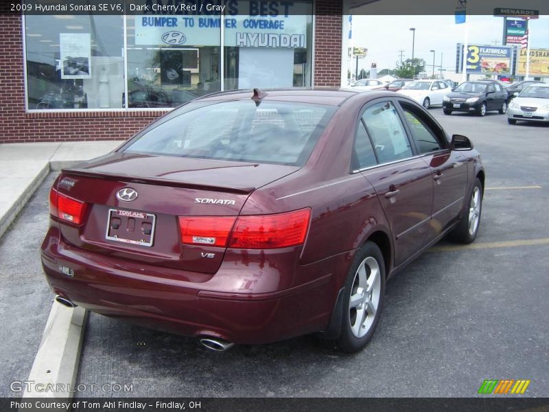 Dark Cherry Red / Gray 2009 Hyundai Sonata SE V6